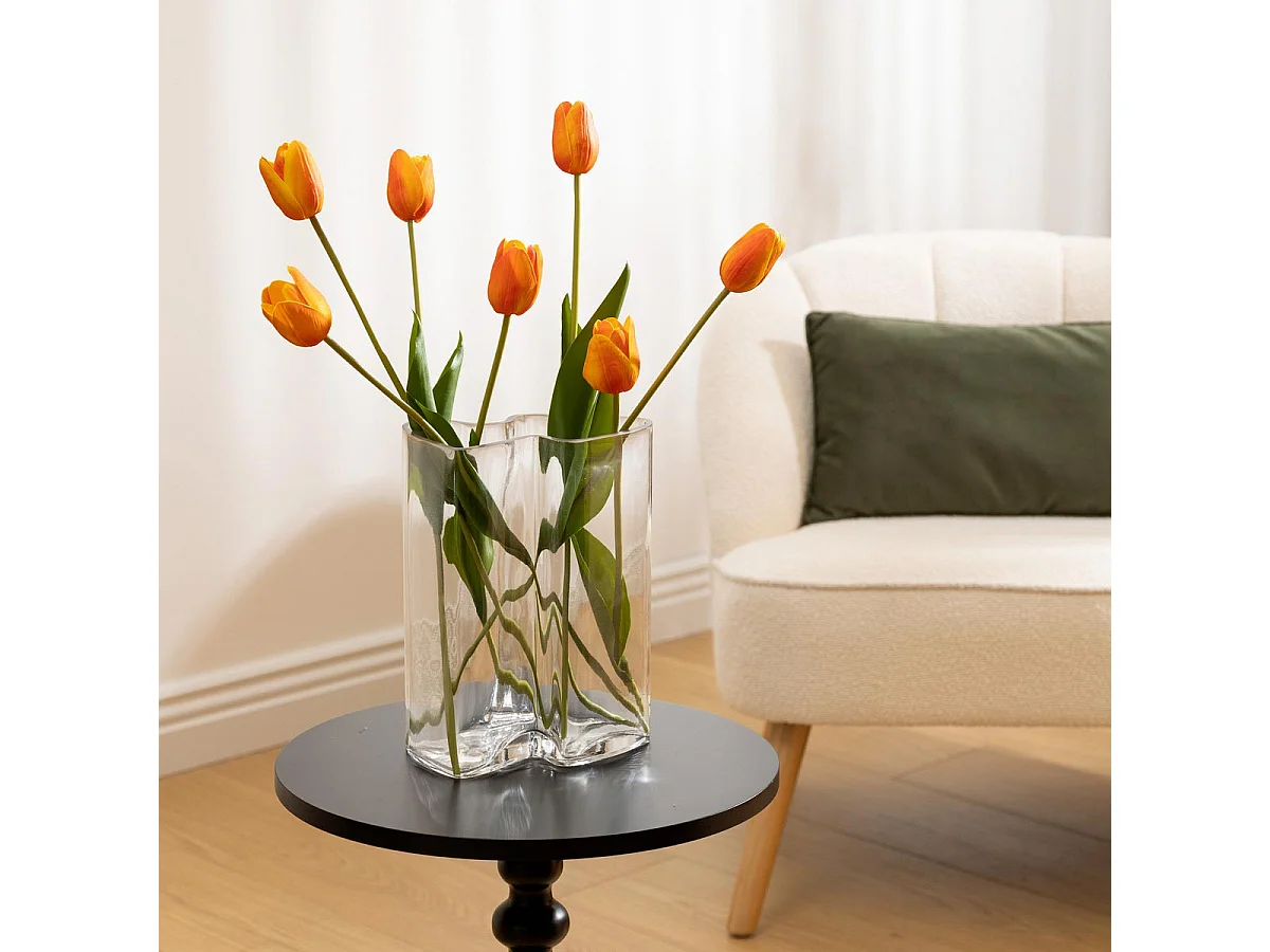 Vase Vague en Verre "Kade" 25cm Transparent