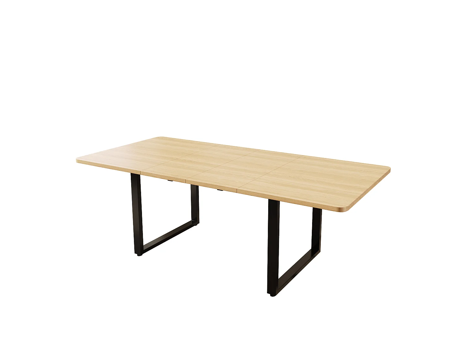 Table à manger extensible naturelle 140/180/220 x 80 cm, design moderne, grande table repas pour 6 à 10 personnes