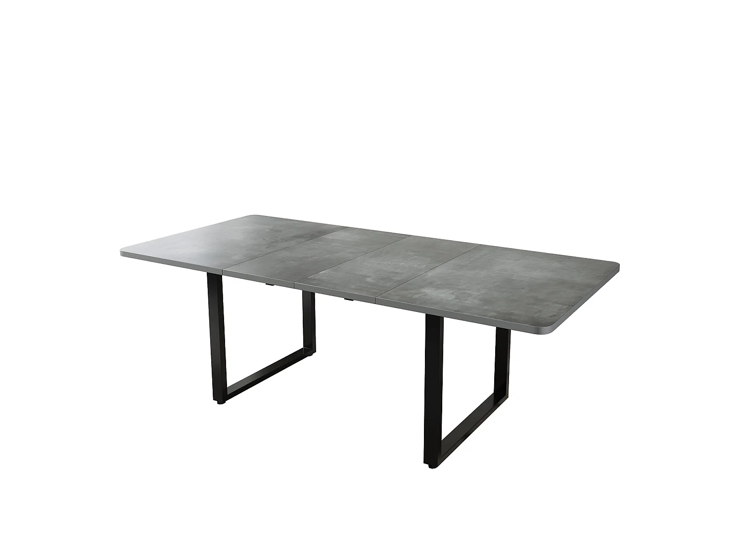 Grått utdragbart matbord 140/180/220x80 cm, modern design, rymligt för 6‑10 personer