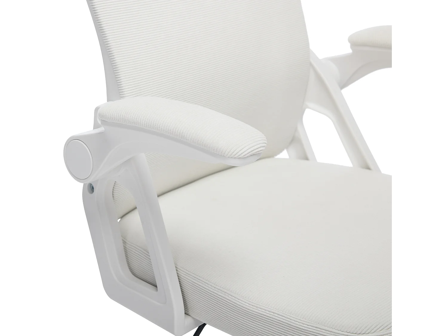 MEUBLES COSY DARVEN Silla de oficina ergonómica giratoria regulable en altura con malla blanca y estructura de plástico