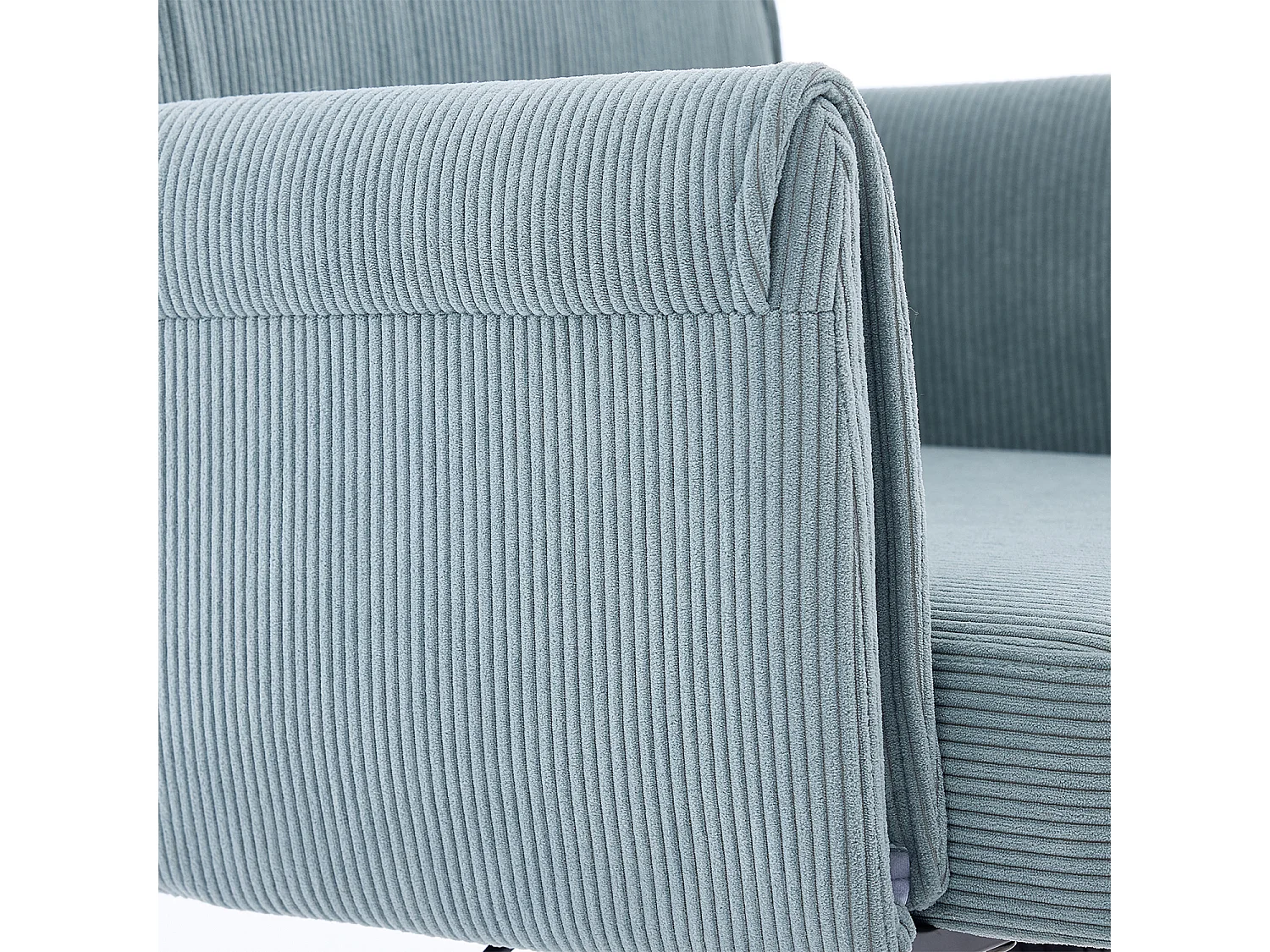 MEUBLES COSY ELVAN Chaise de bureau pivotante réglable en hauteur en velours côtelé bleu avec pieds dorés
