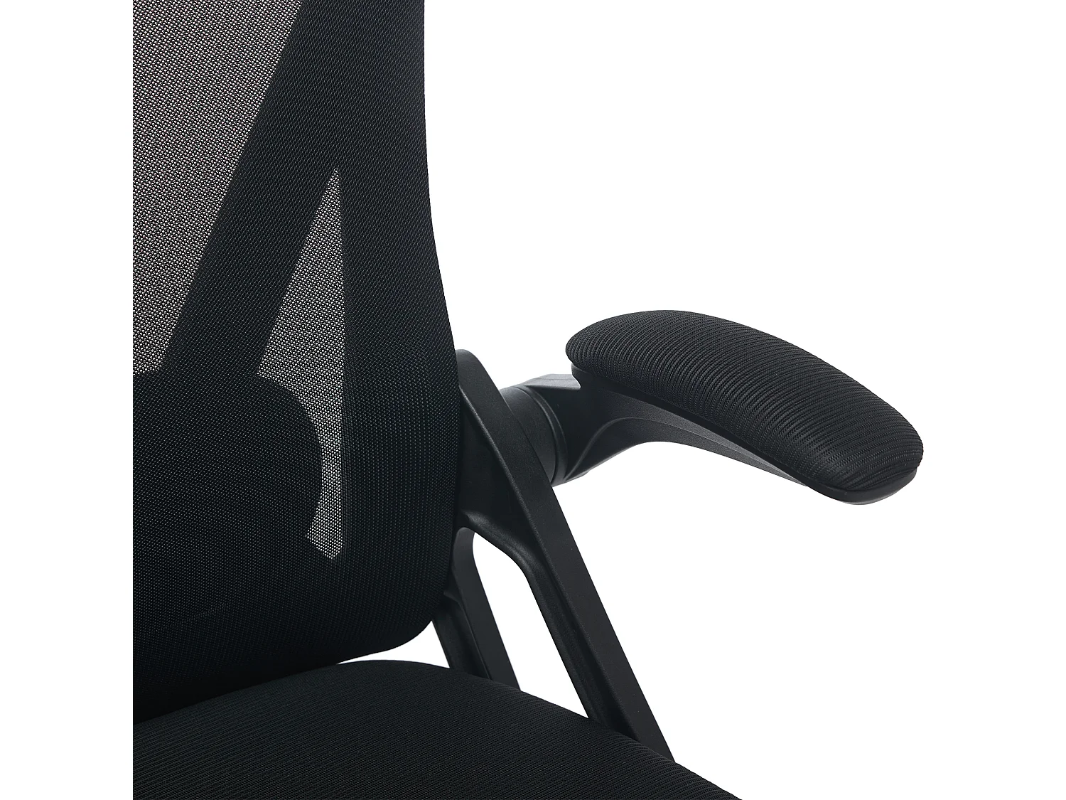 MEUBLES COSY DARVEN Chaise de bureau ergonomique pivotante réglable en hauteur en maille noire avec cadre en plastique