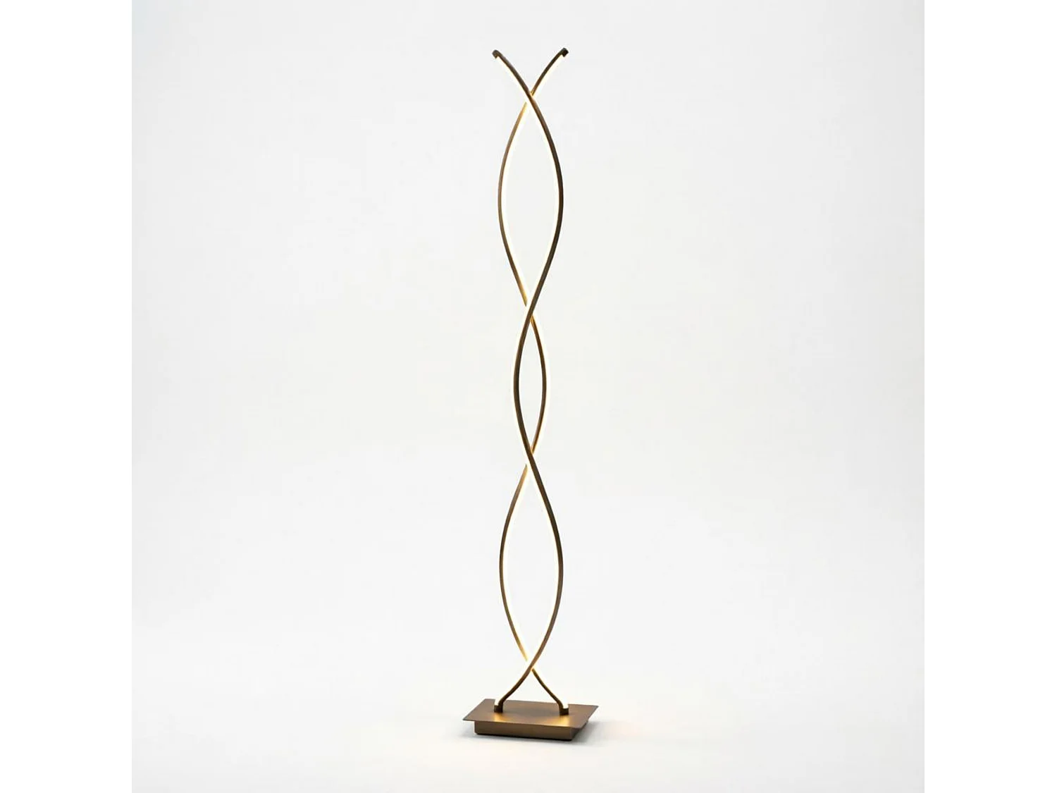 Lampadaire LED Design Double Spirale - Luminaire d'Exception pour Salon et Chambre - Noir, 28W, 4500K