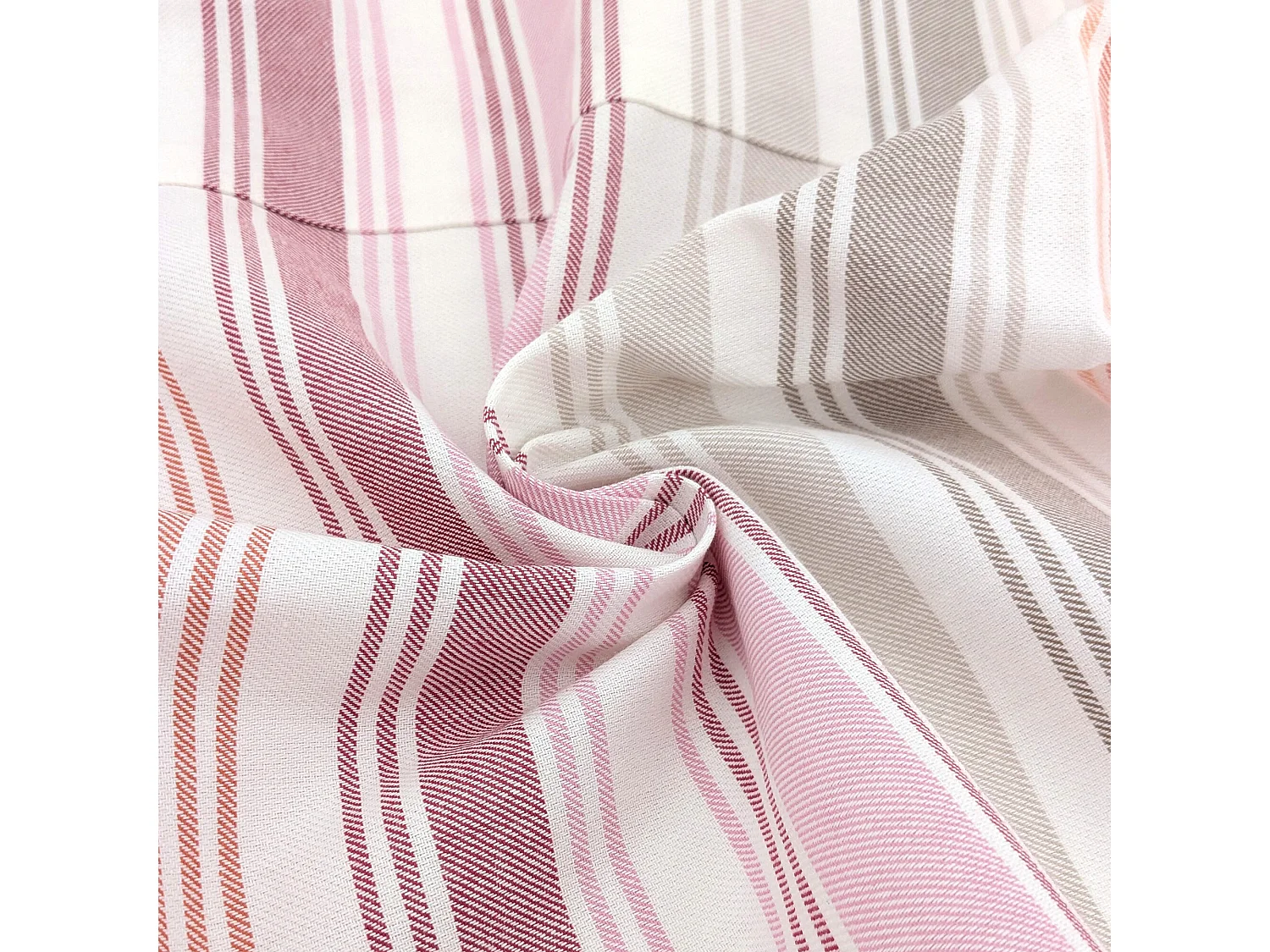 Tablier de cuisine à rayures en toile 60x90 cm 100% LINE orange et rose