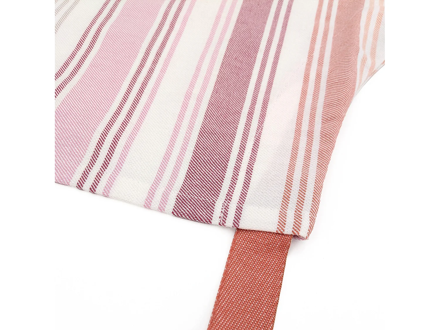 Tablier de cuisine à rayures en toile 60x90 cm 100% LINE orange et rose