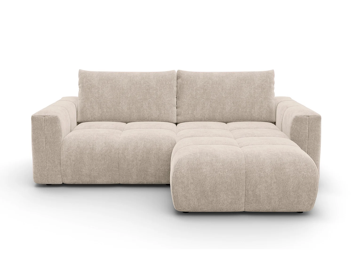 CANAPÉ D'ANGLE VERONA 3 places droit, tissu beige