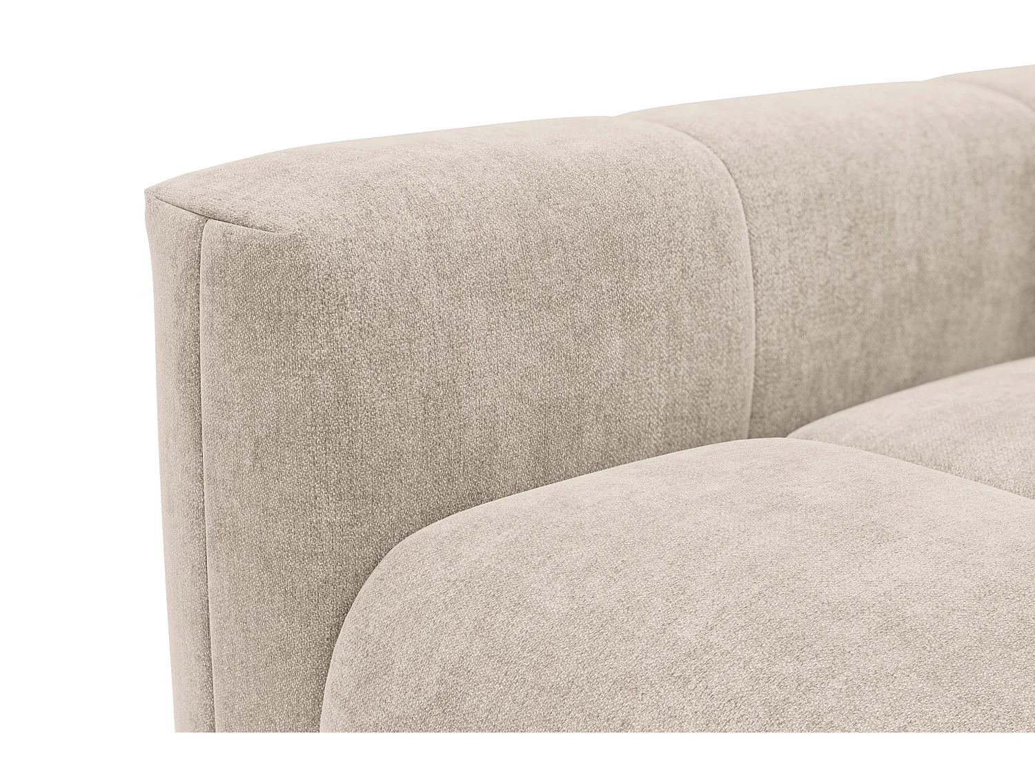 CANAPÉ D'ANGLE VERONA 3 places droit, tissu beige