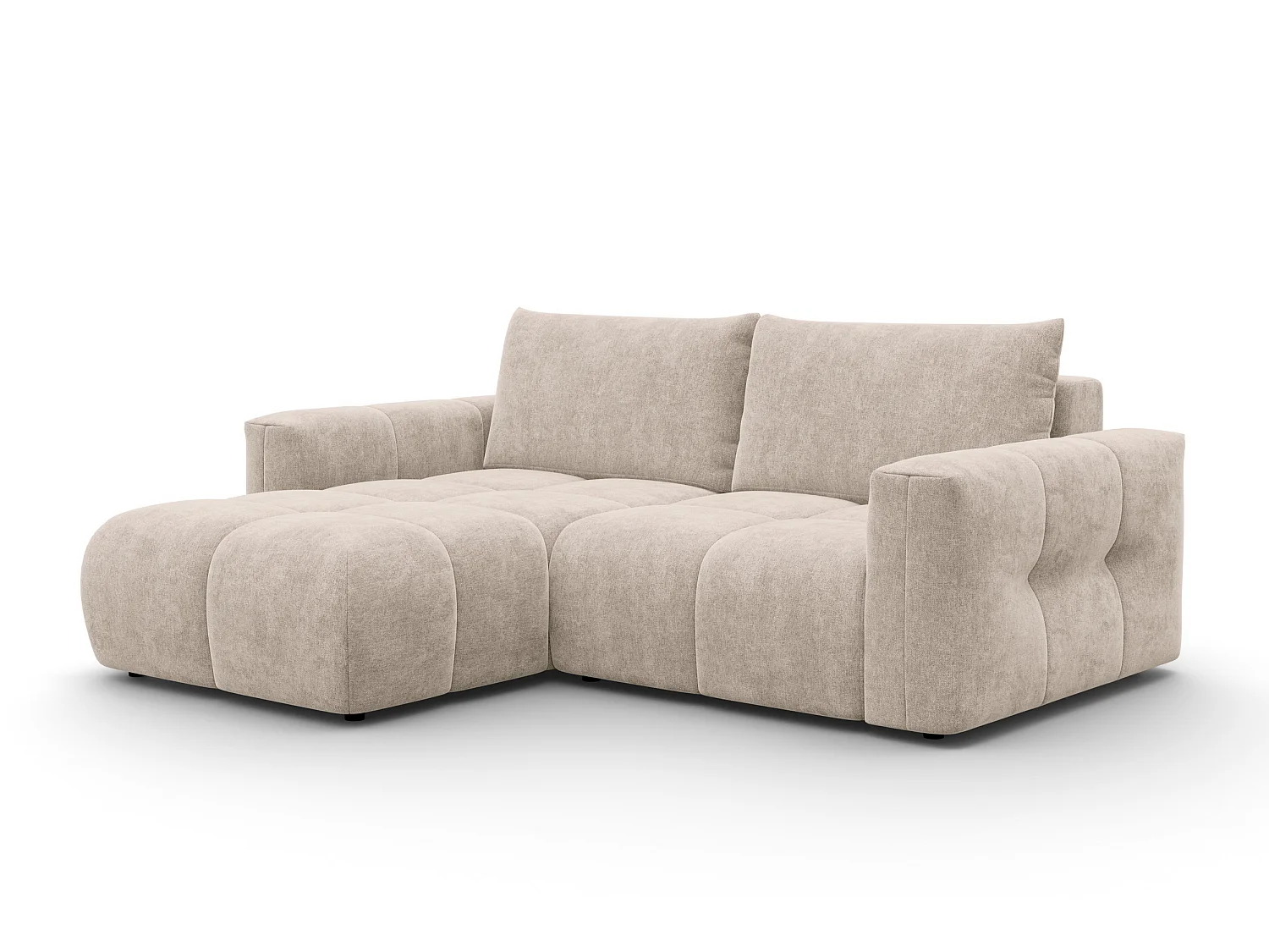 CANAPÉ D'ANGLE VERONA 3 places gauche, tissu beige