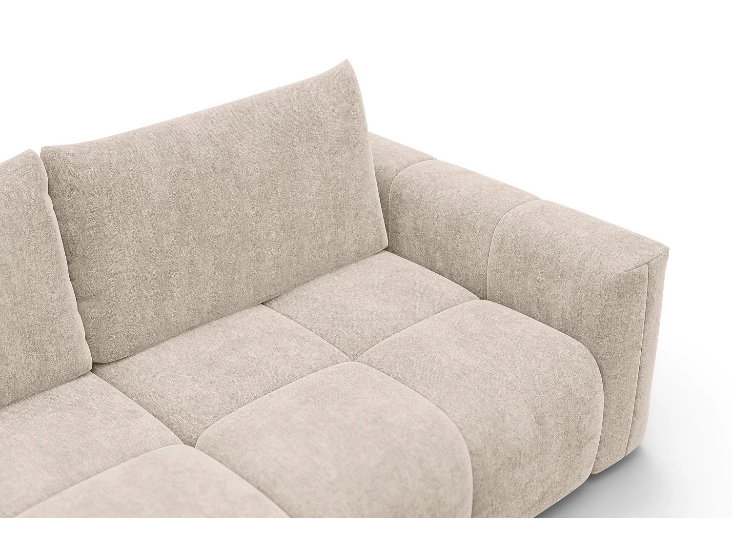 CANAPÉ D'ANGLE VERONA 3 places gauche, tissu beige