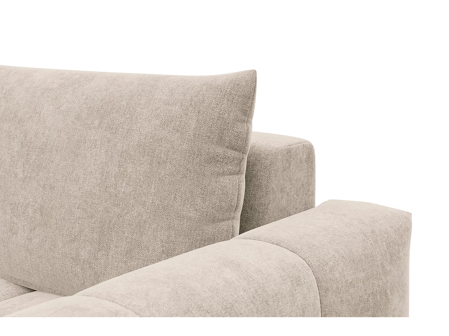 CANAPÉ D'ANGLE VERONA 3 places gauche, tissu beige
