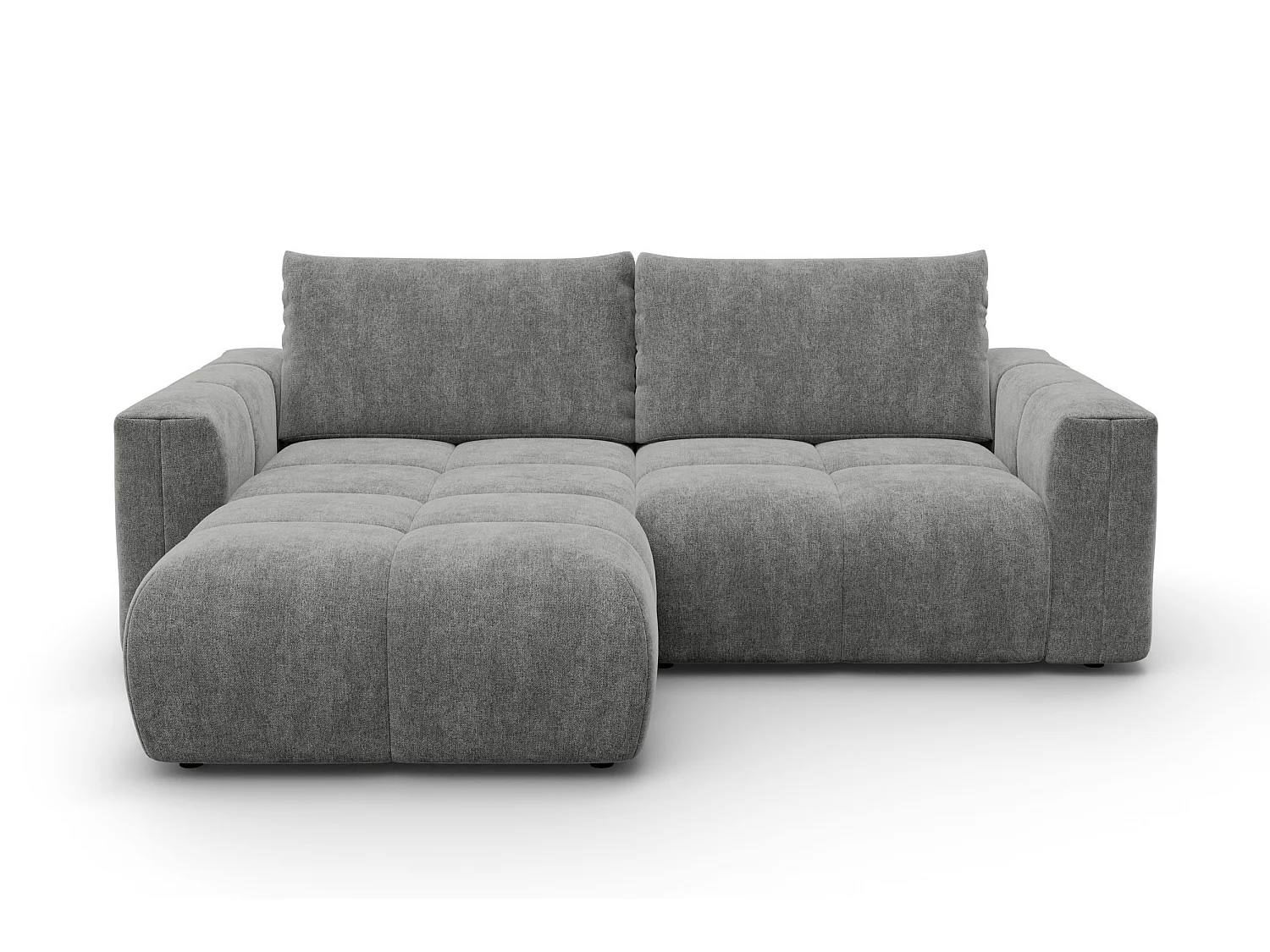 CANAPÉ D'ANGLE VERONA 3 places gauche, tissu gris