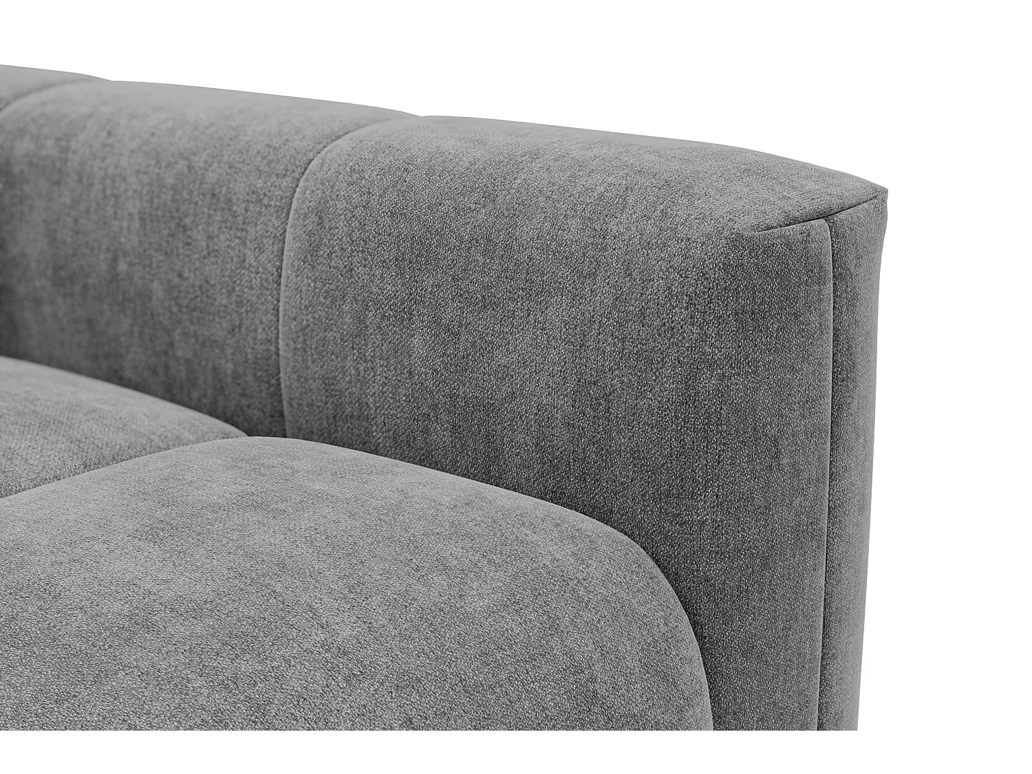 CANAPÉ D'ANGLE VERONA 3 places gauche, tissu gris