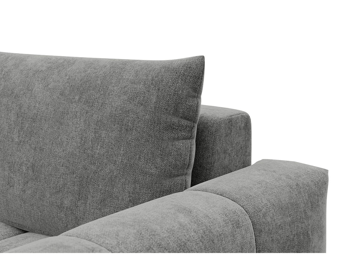 CANAPÉ D'ANGLE VERONA 3 places gauche, tissu gris