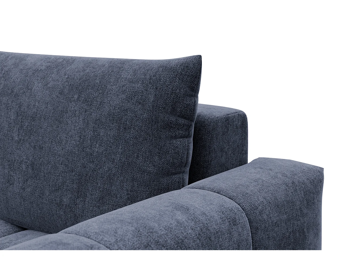CANAPÉ D'ANGLE VERONA 3 places gauche, tissu bleu marine