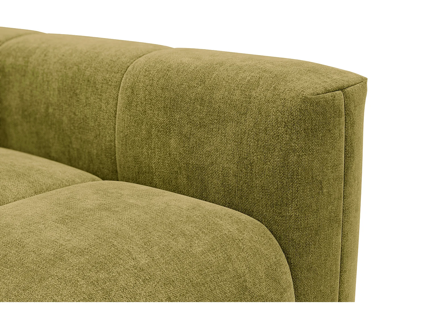 CANAPÉ D'ANGLE VERONA 3 places gauche, tissu khaki