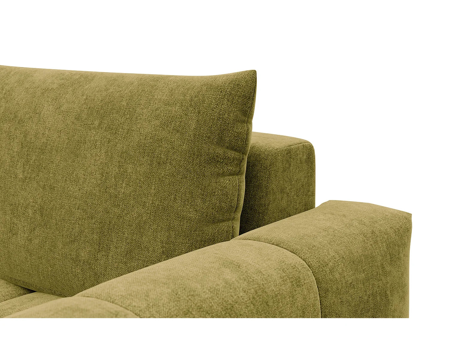 CANAPÉ D'ANGLE VERONA 3 places gauche, tissu khaki