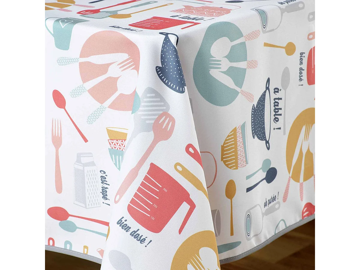 Nappe Toile Cirée "Kitchen" 140x240cm Multicolore