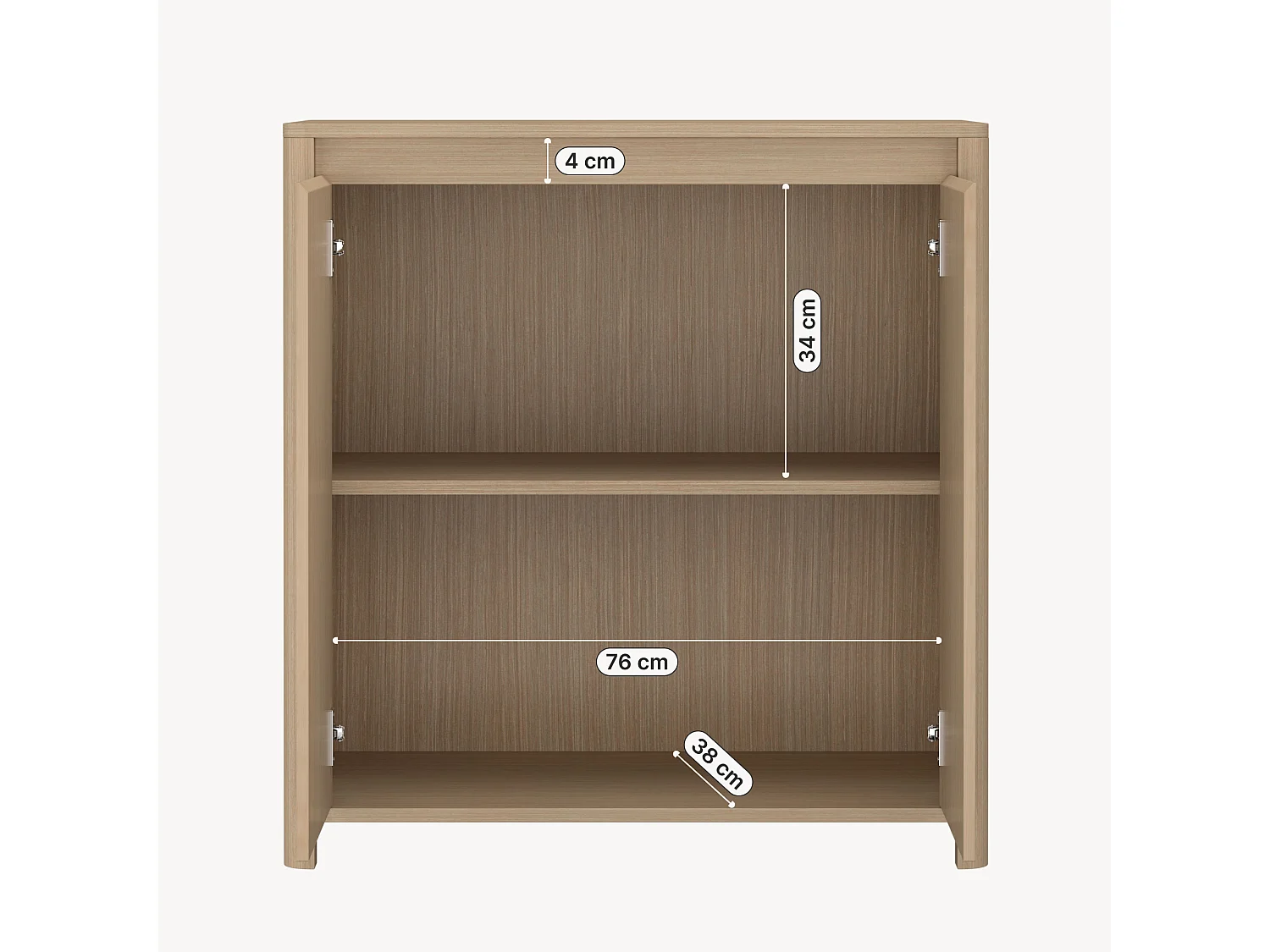Commode Takranmaa II 79 x 79 x 39 cm effet chêne [en.casa]