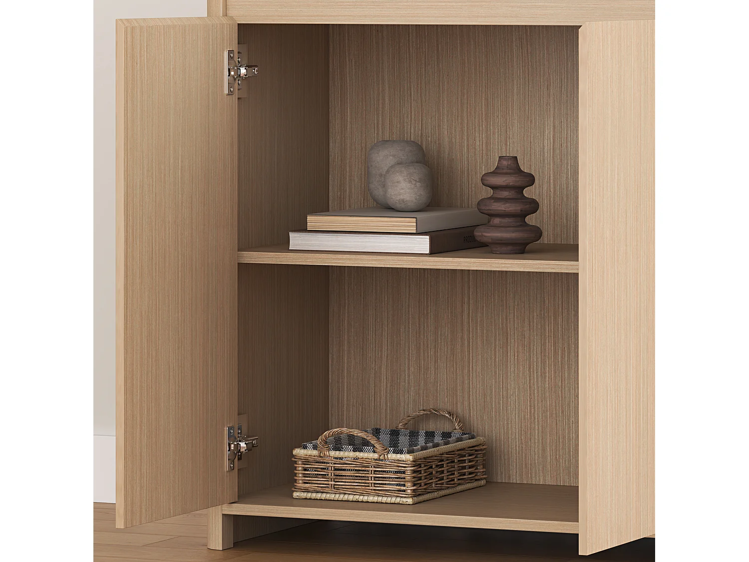 Commode Takranmaa II 79 x 79 x 39 cm effet chêne [en.casa]