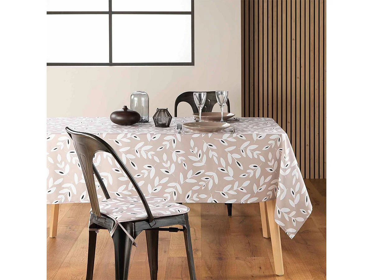 Nappe en Microfibre "Bellys" 140x240cm Naturel