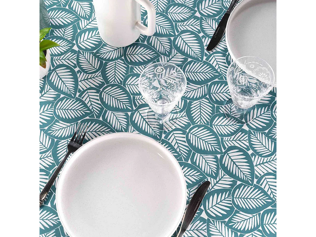 Nappe en Microfibre "Divany" 140x240cm Bleu Pétrole
