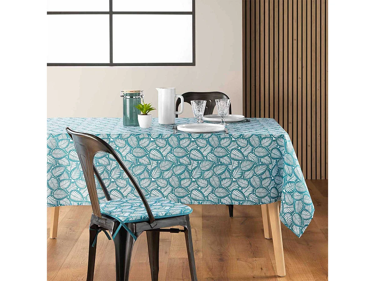 Nappe en Microfibre "Divany" 140x240cm Bleu Pétrole