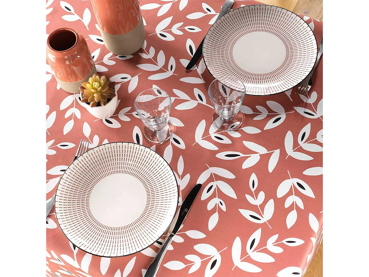 Nappe en Microfibre "Bellys" 140x240cm Terracotta