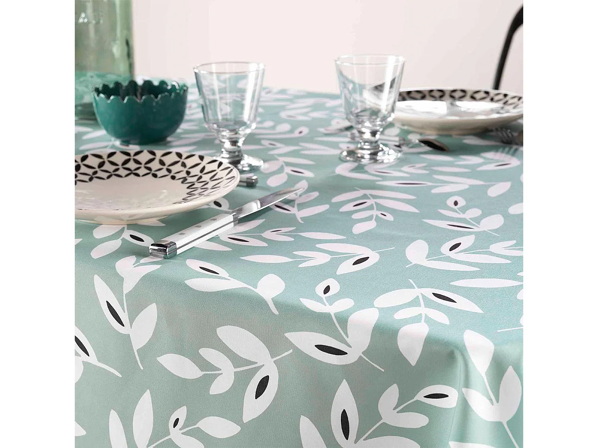 Nappe en Microfibre "Bellys" 140x240cm Sauge