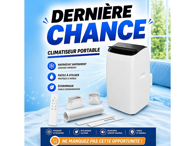 Climatiseur Mobile Réversible 12 000 Btu - 3500w