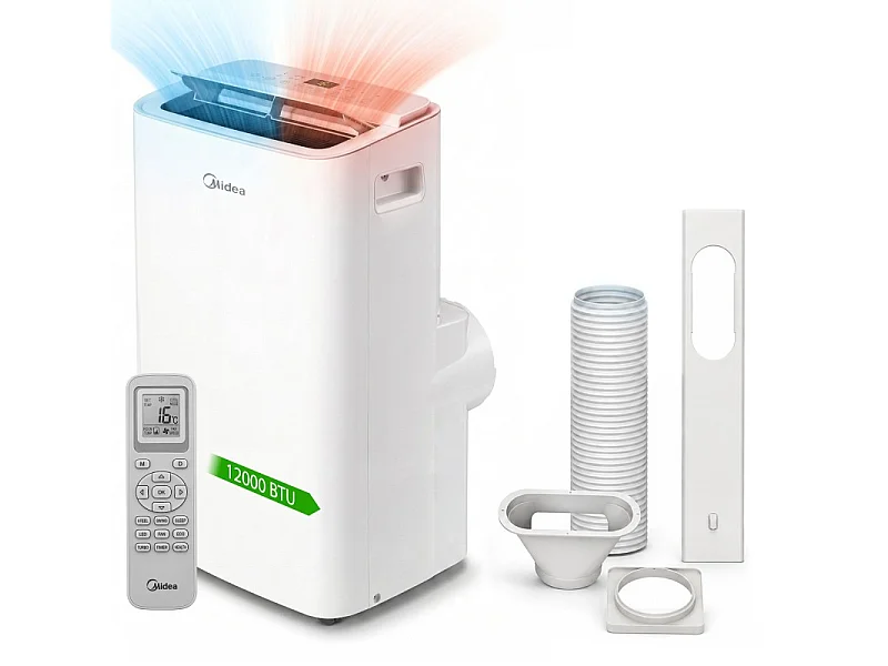 Midea - Climatiseur Portable Réversible 12 000 Btu - Chauffage & Climatisation