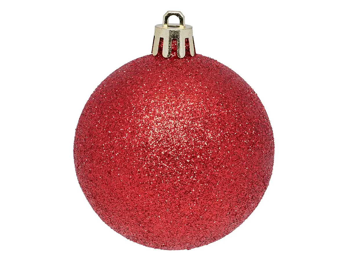 Lot de 25 Boules de Noël "Jokli" 6cm Rouge