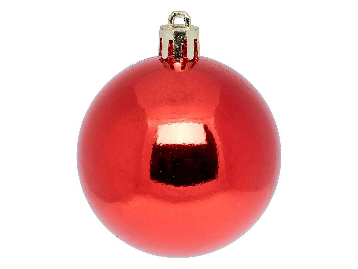 Lot de 25 Boules de Noël "Jokli" 6cm Rouge