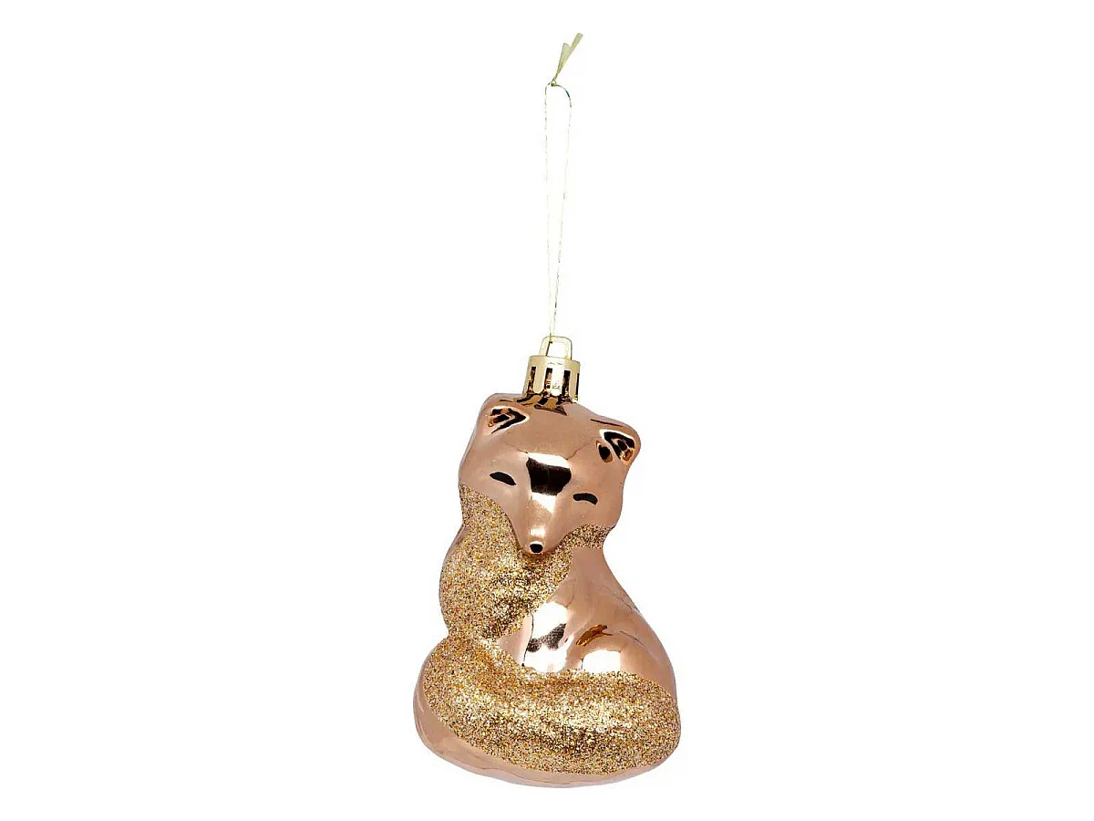 Lot de 2 Sujets de Noël "Renard" 10cm Multicolore