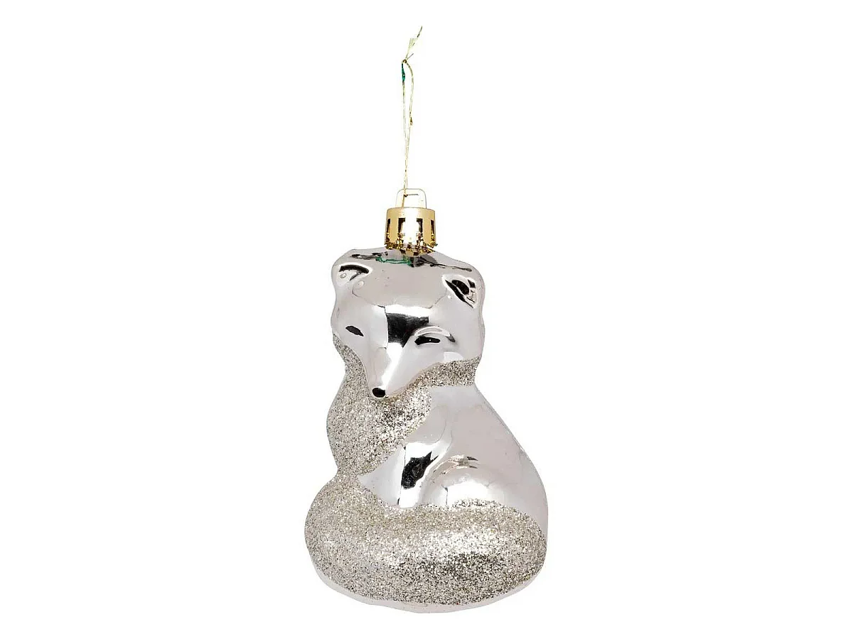 Lot de 2 Sujets de Noël "Renard" 10cm Multicolore