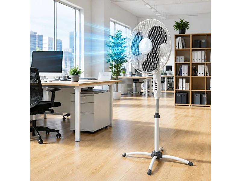 Ventilateur Sur Pied 40cm – 45w – Hauteur Réglable