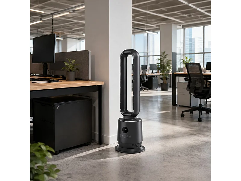 Ventilateur Colonne Sans Pales - 3 Vitesses - Télécommande - Silencieux