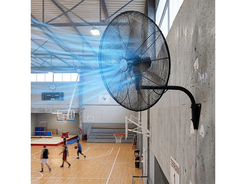 Ventilateur Mural - 75 Cm - 285 W - 3 Vitesses - Oscillation 2 Directions