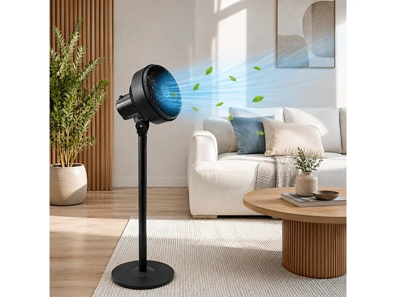 Ventilateur Sur Pied 65 W – 3 Vitesses - Oscillation Et Hauteur Réglable