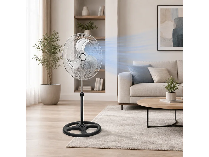 Ventilateur Sur Pied Puissant 45 Cm – 90w