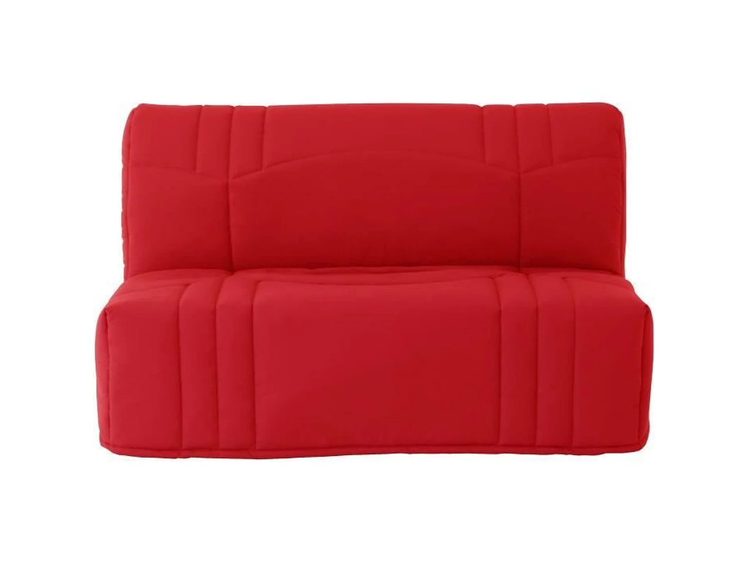 Banquette BZ - Tissu 100% Coton rouge - Couchage 140 x 190 cm - Classique - Moelleux