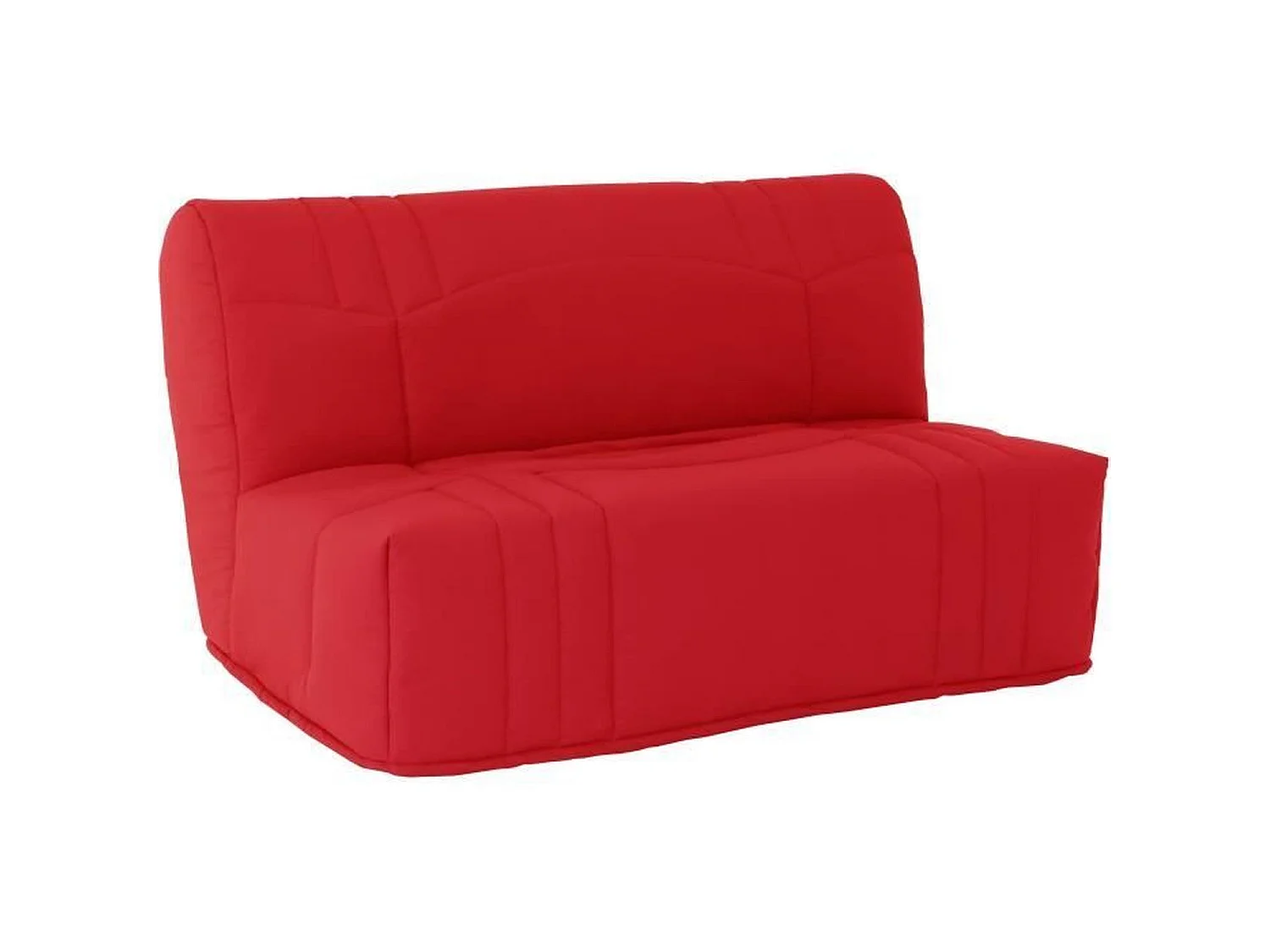Banquette BZ - Tissu 100% Coton rouge - Couchage 140 x 190 cm - Classique - Moelleux