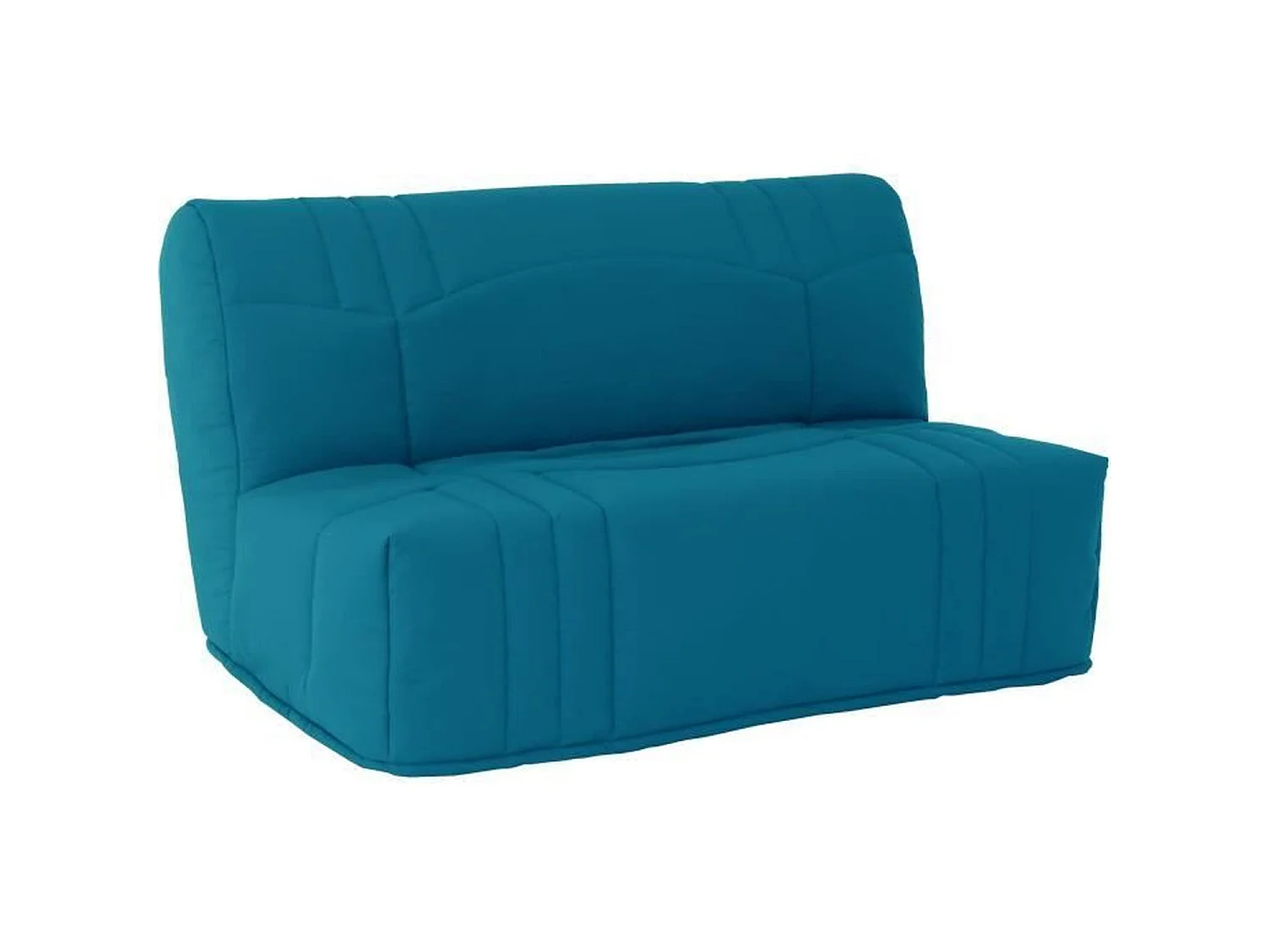 Banquette BZ - Tissu 100% Coton bleu canard - Couchage 140 x 190 cm