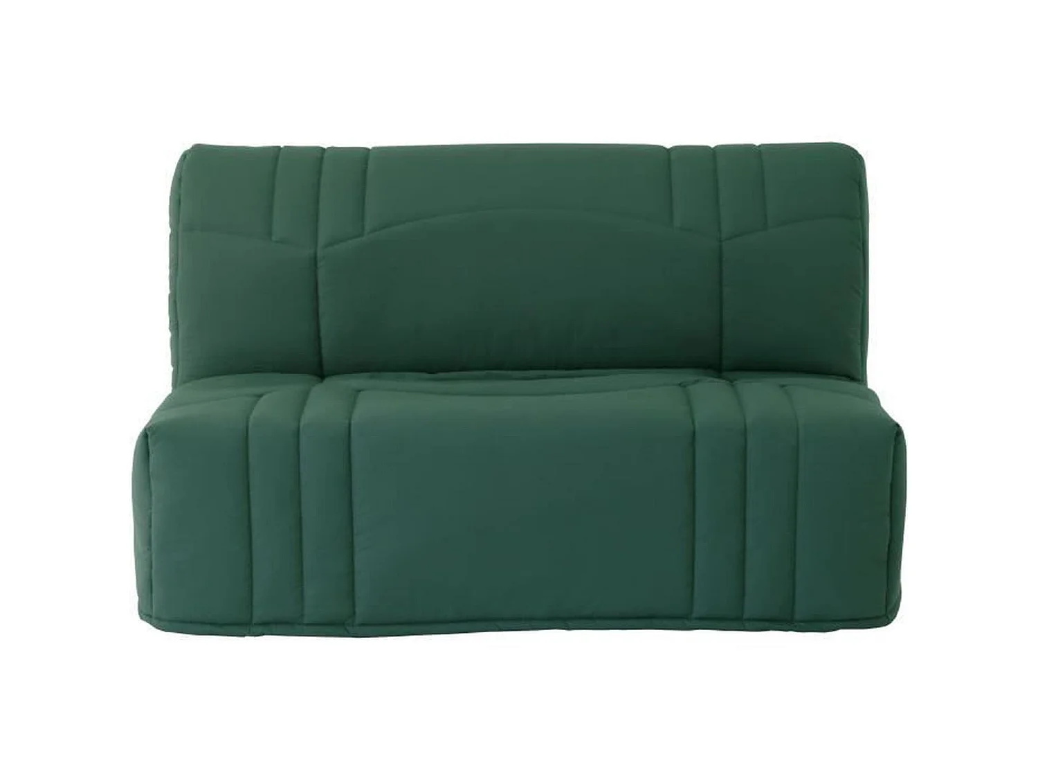 Banquette BZ - Tissu 100% Coton vert foret - Couchage 140 x 190 cm - Confort moelleux