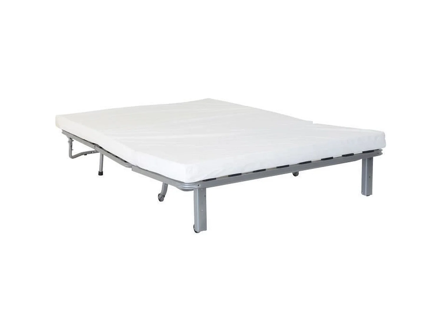 Banquette BZ - Tissu 100% Coton gris clair - Couchage 140 x 190 cm