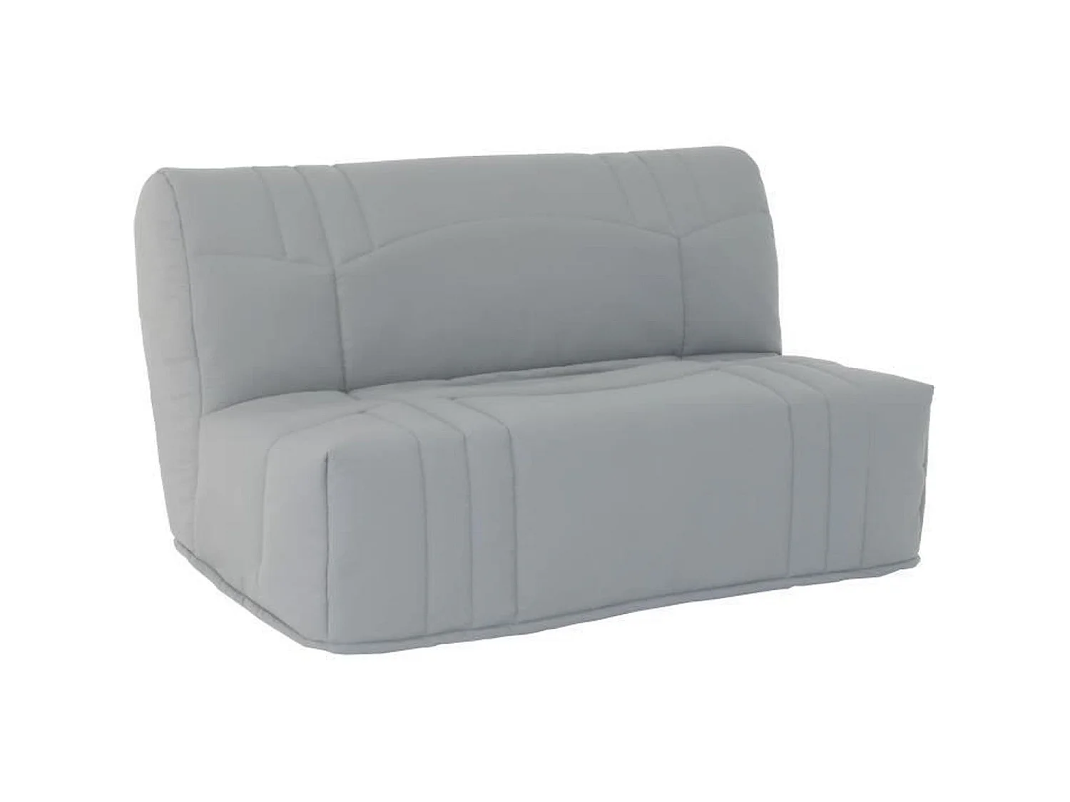 Banquette BZ - Tissu 100% Coton gris clair - Couchage 140 x 190 cm