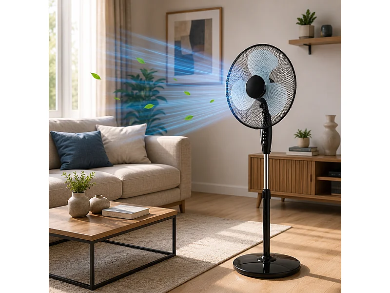Ventilateur Sur Base - Hauteur Ajustable 40 Cm – 50w