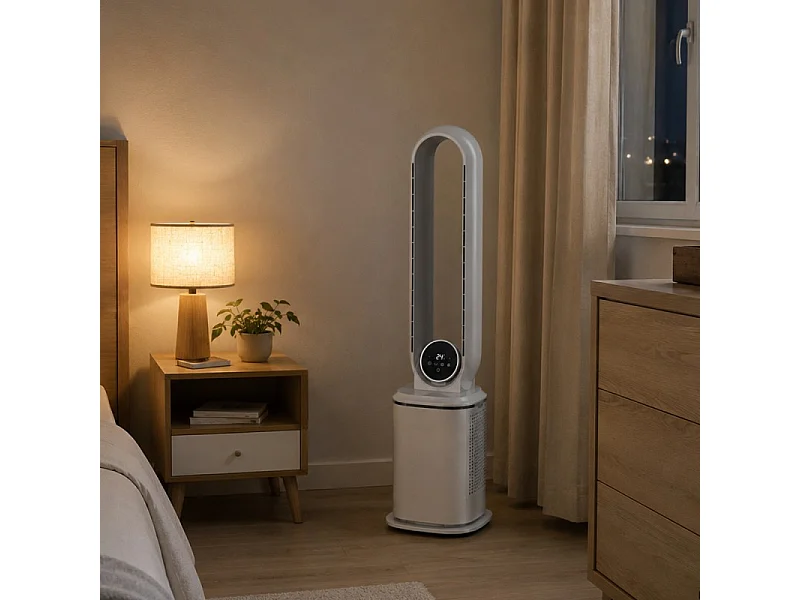Ventilateur Colonne Sans Pales- 12 Vitesses - Jusqu'à 30 M² - Silencieux