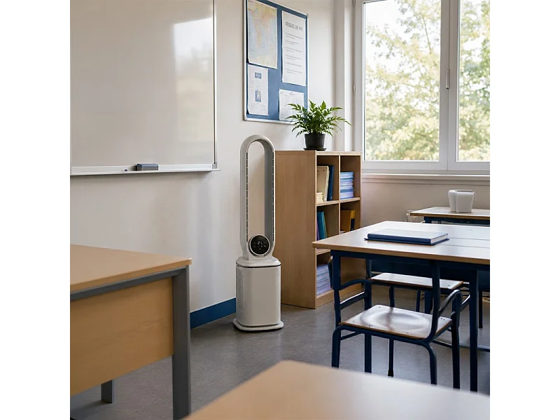 Ventilateur Colonne Sans Pales- 12 Vitesses - Jusqu'à 30 M² - Silencieux