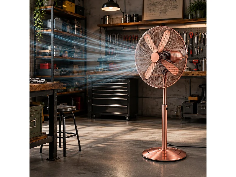 Ventilateur Sur Base Vintage En Métal 40 Cm – Bronze