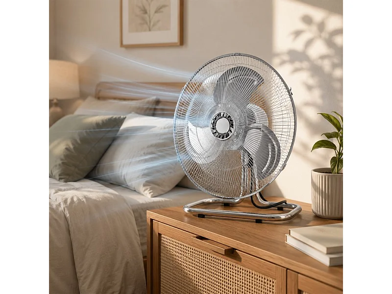Ventilateur Modulable 3-en-1 (pied, Bureau, Sol) 45 Cm – Métal 55w